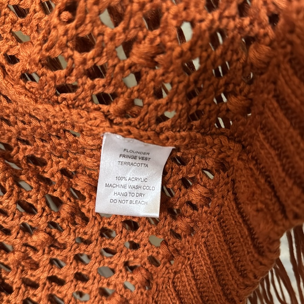 Women's PP LA clothing fringe vest SZ L
Rust Terracotta - Picture 5 of 6